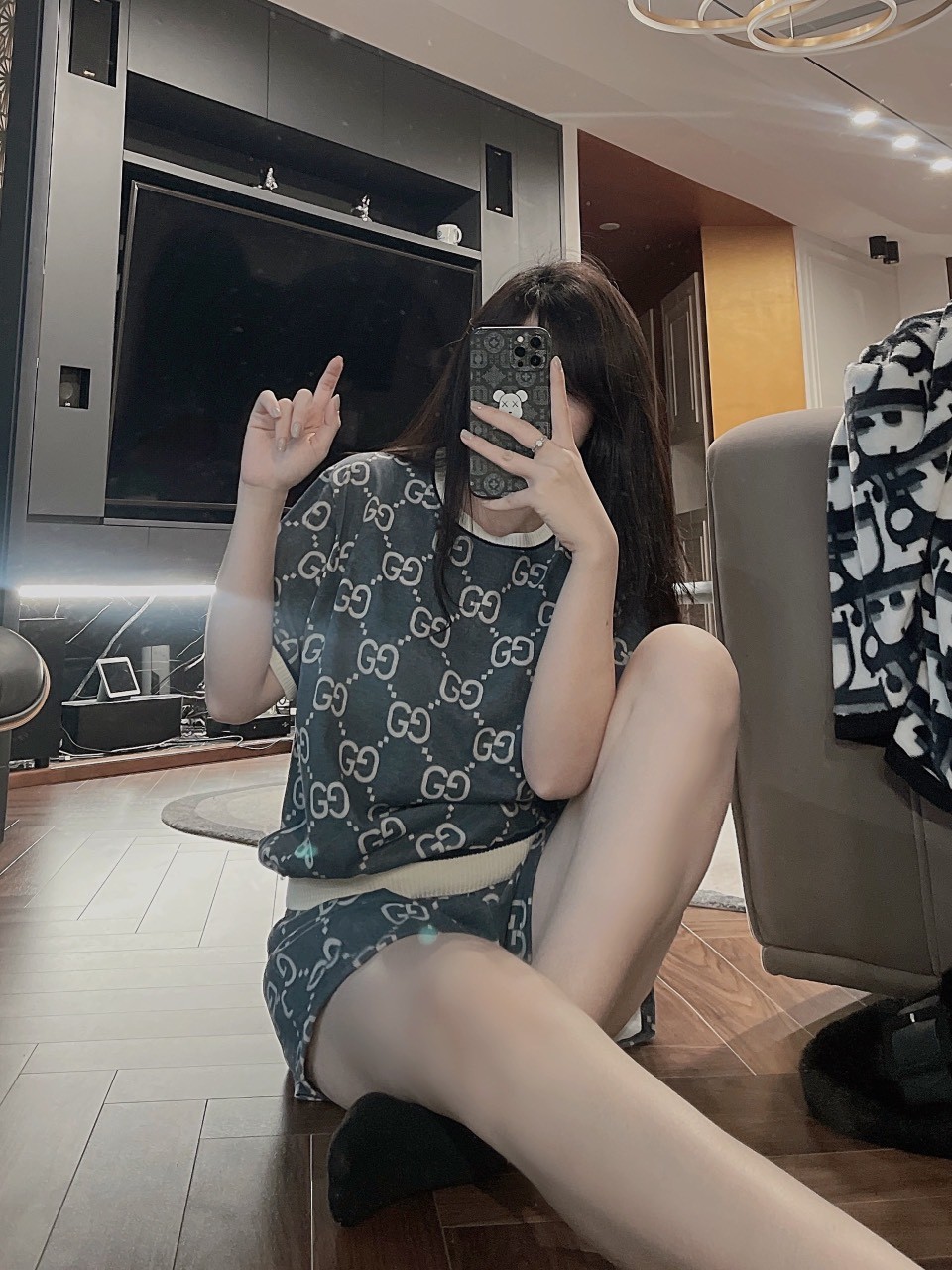 Bộ Cộc Quần Xanh GG