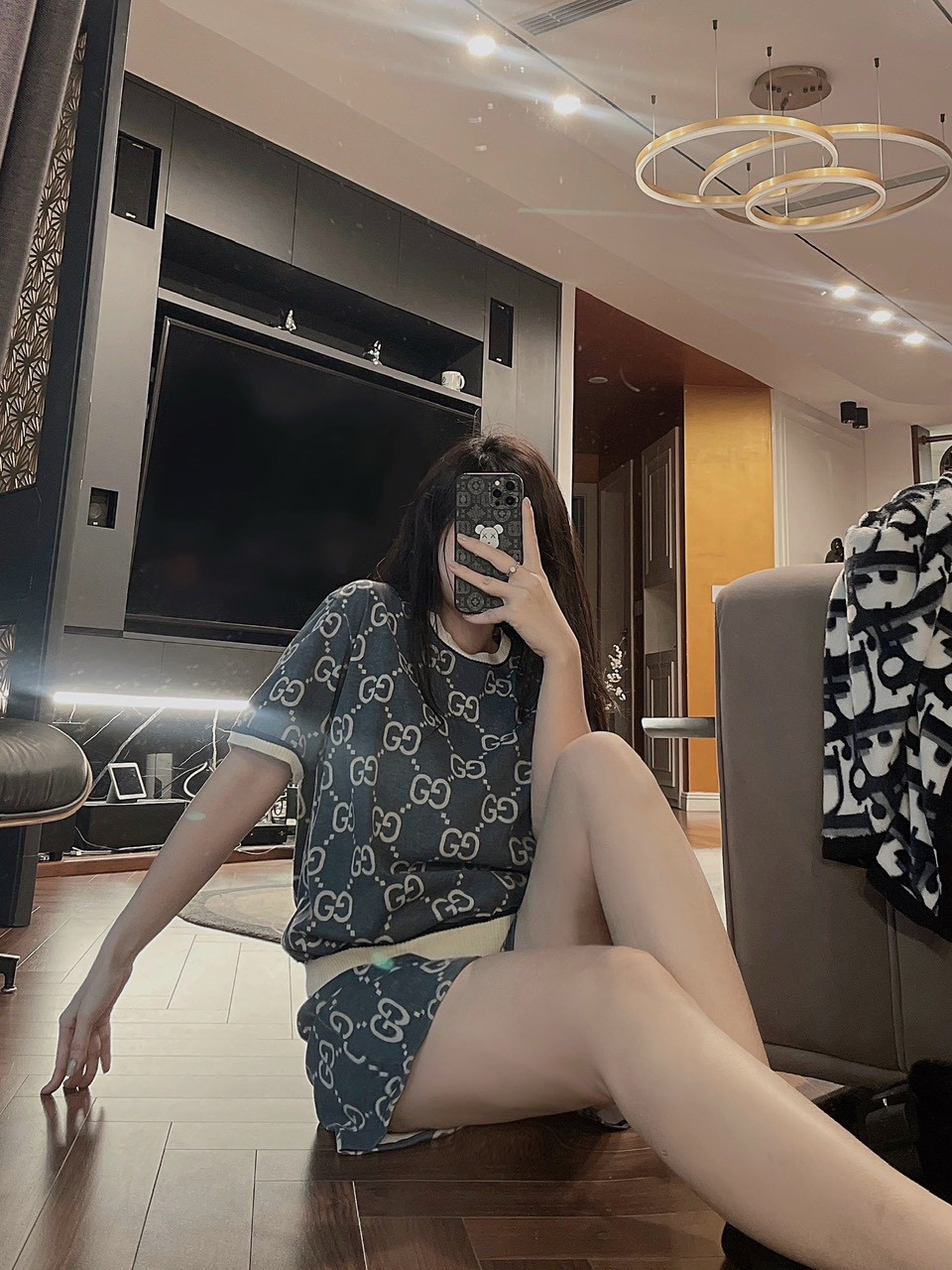 Bộ Cộc Quần Xanh GG