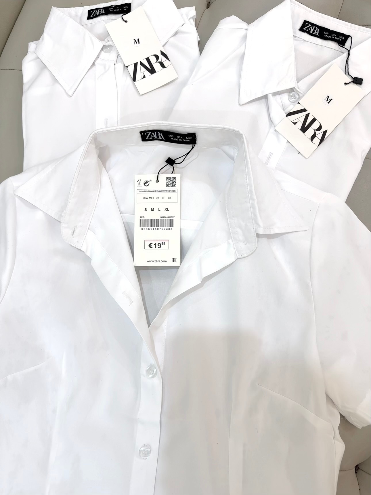 Sơ Mi Trắng Cộc Tay ZR
