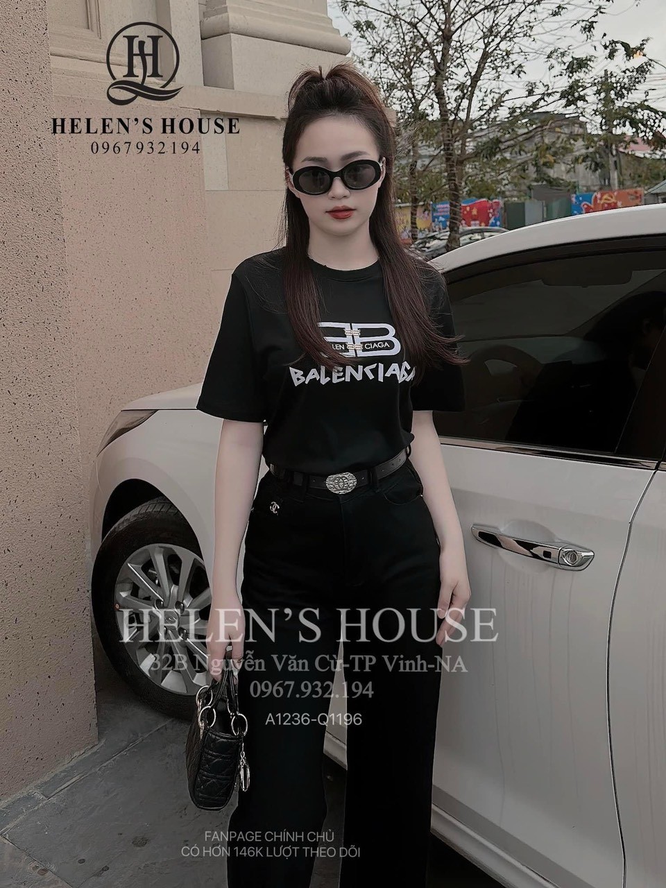 Áo Phông Balenciaga Ép Nhung