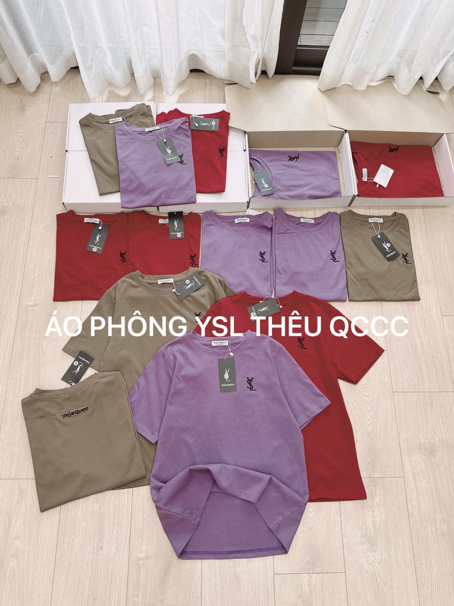 Áo Phông Trơn YSL 3 Màu