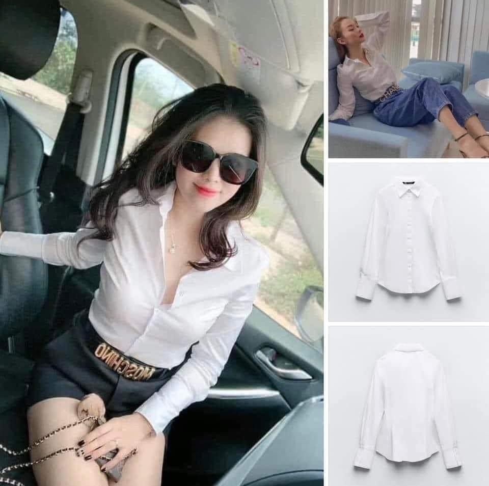 Áo Sơ Mi Trắng Dài Tay ZR