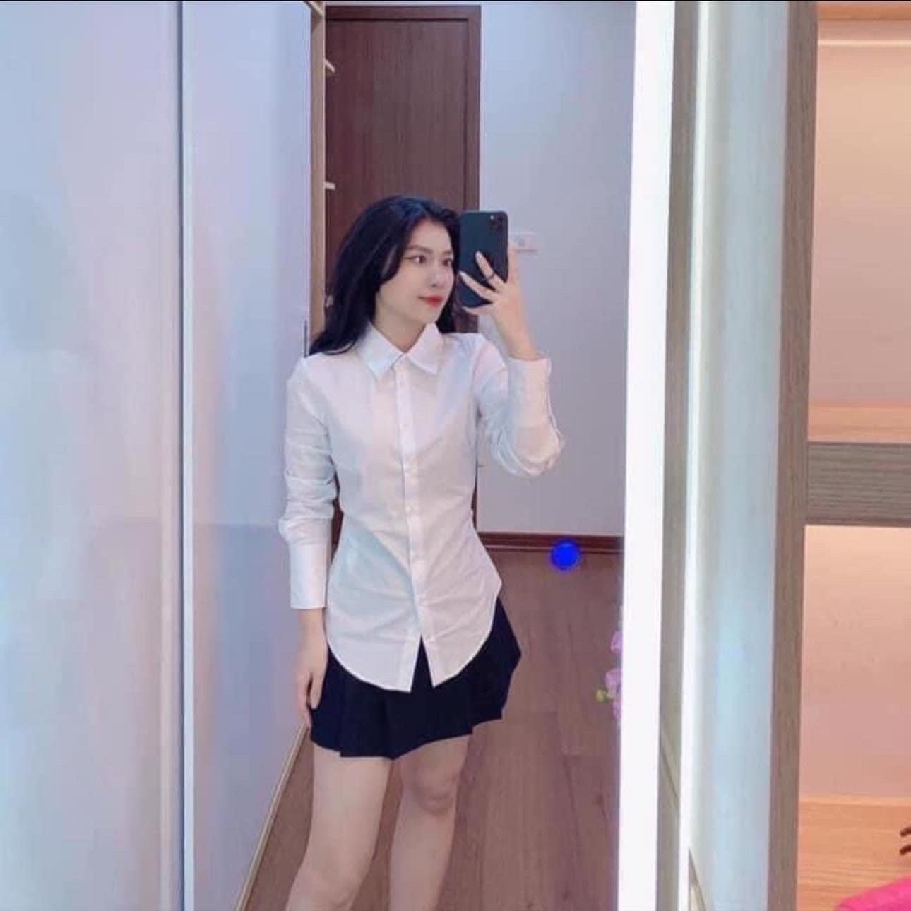 Áo Sơ Mi Trắng Dài Tay ZR