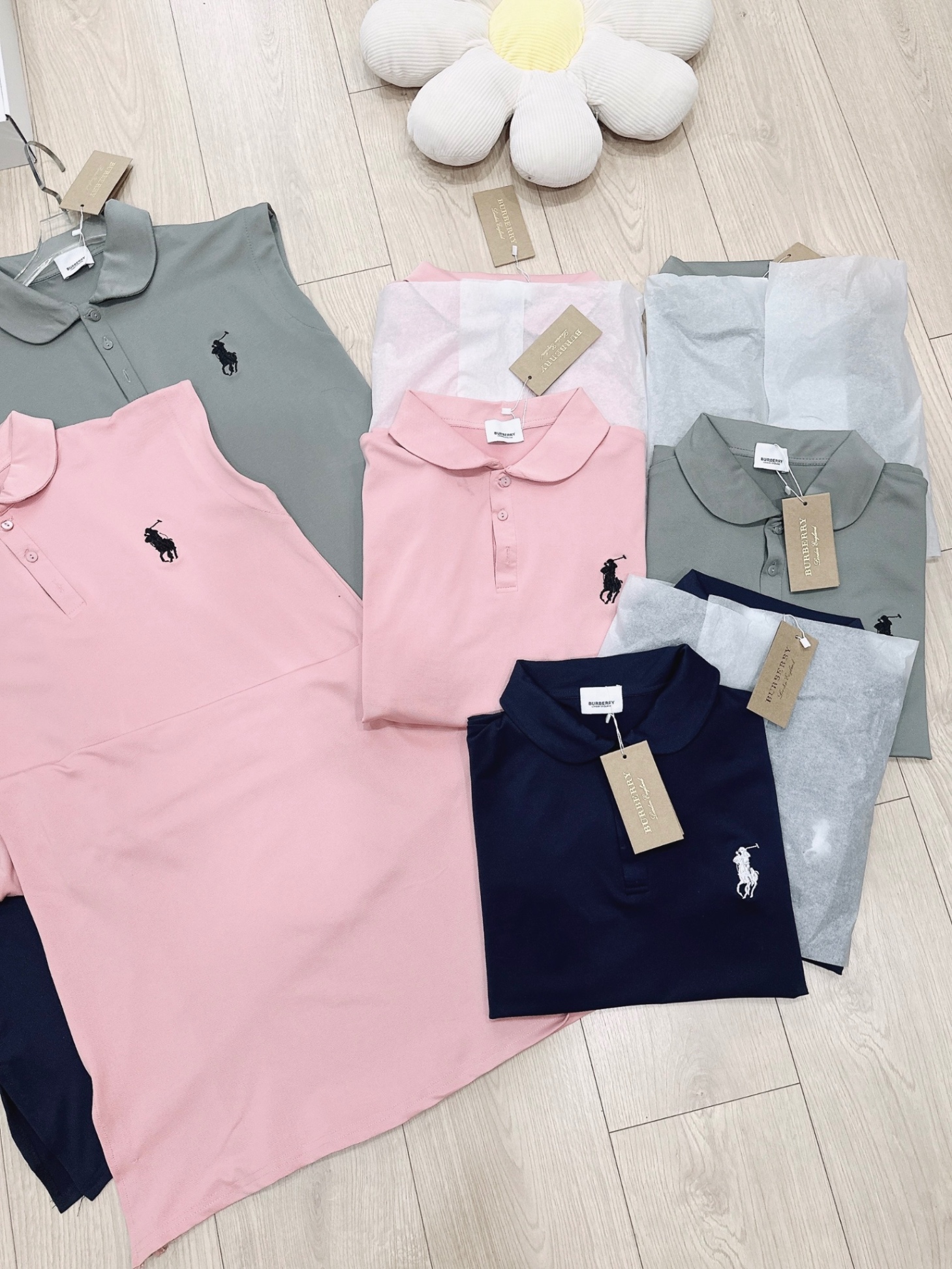 Váy Polo Cổ Sen Thêu Ngựa