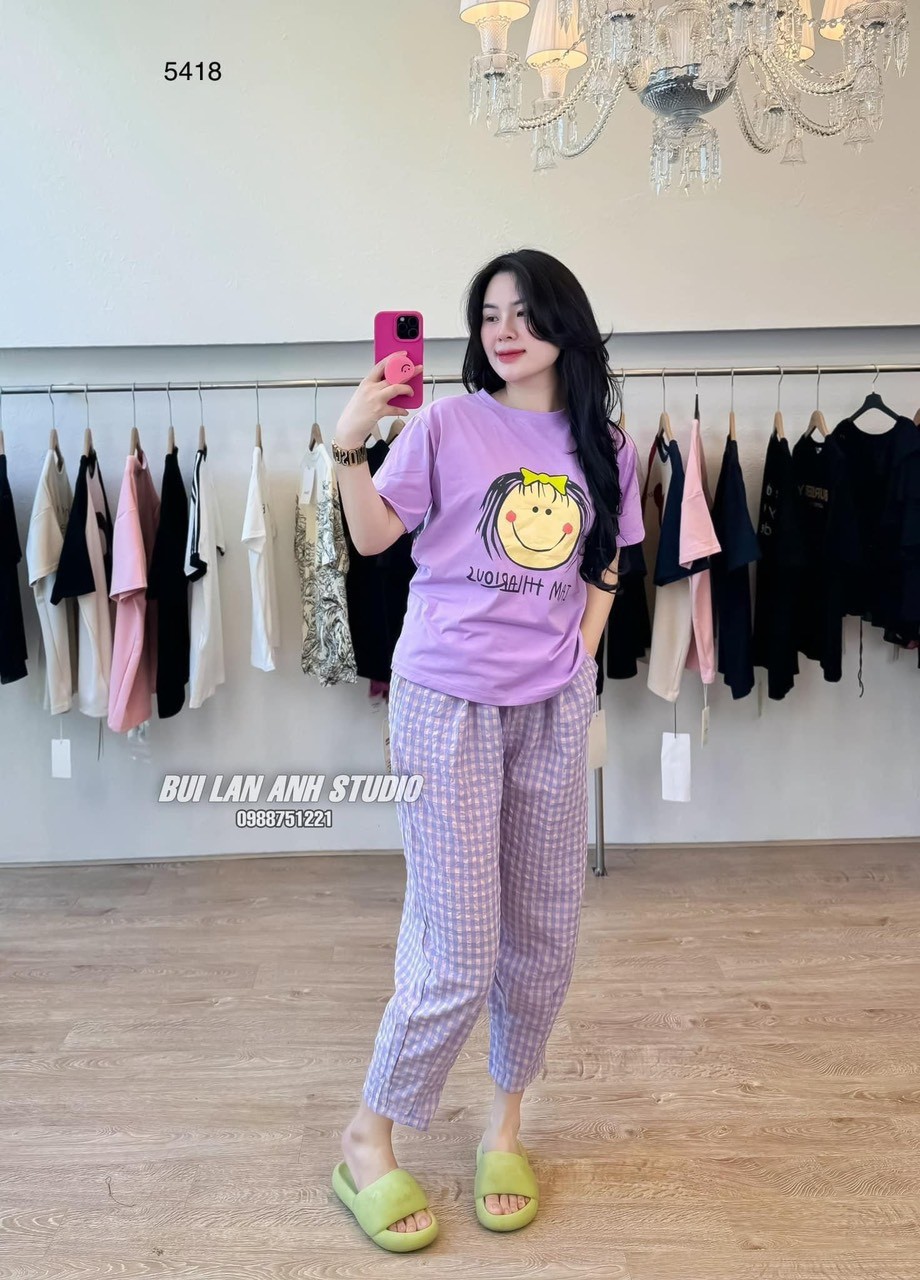 Bô Cô Gái Mặt Cười 6 Màu