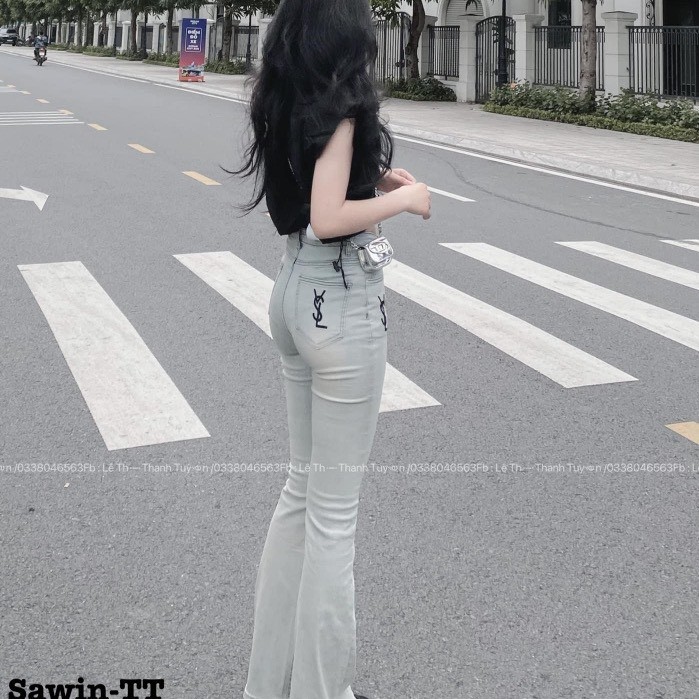 Quần Jeans Loe Thêu YSL