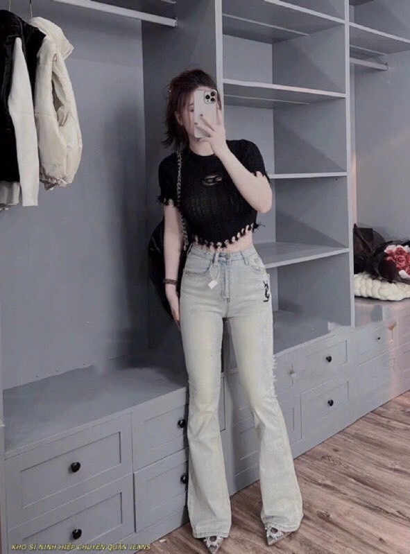 Quần Jeans Loe Thêu YSL