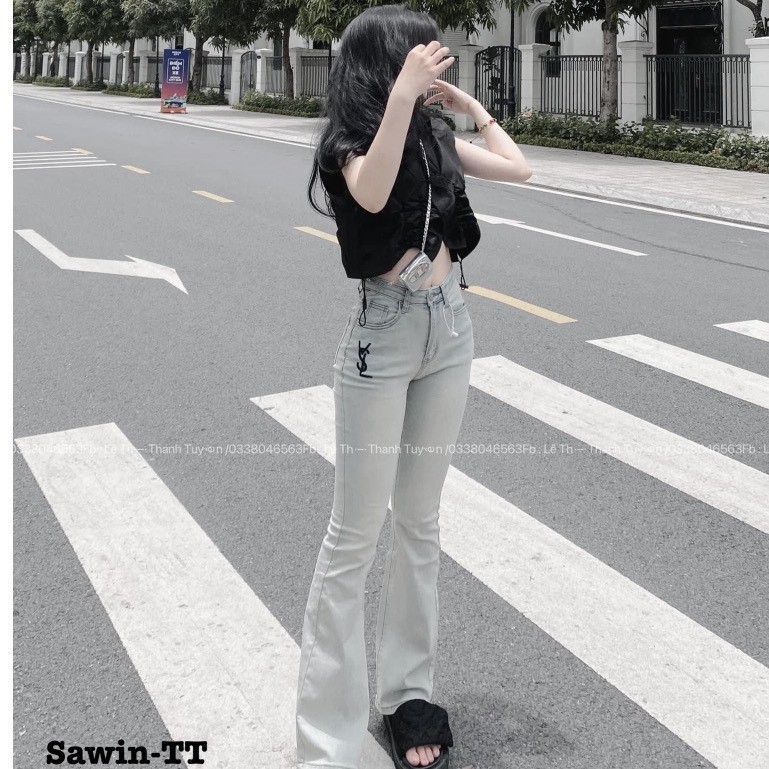 Quần Jeans Loe Thêu YSL