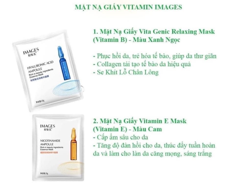 Combo 50 mặt nạ giấy Vitamin Images