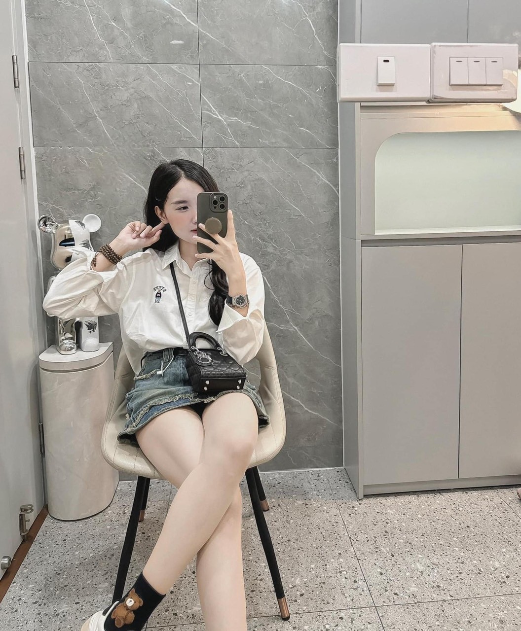 Sơ Mi Thêu Gấu Steve