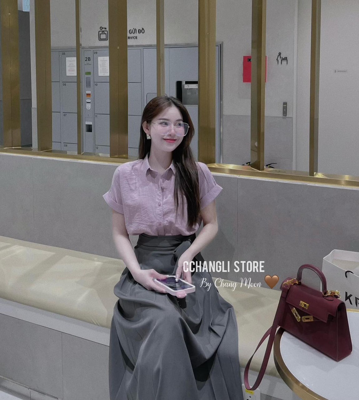 Sơ Mi Tím Đũi Tay Vạt