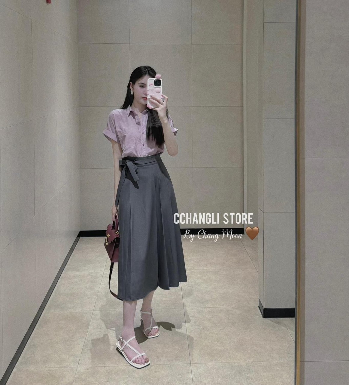 Sơ Mi Tím Đũi Tay Vạt