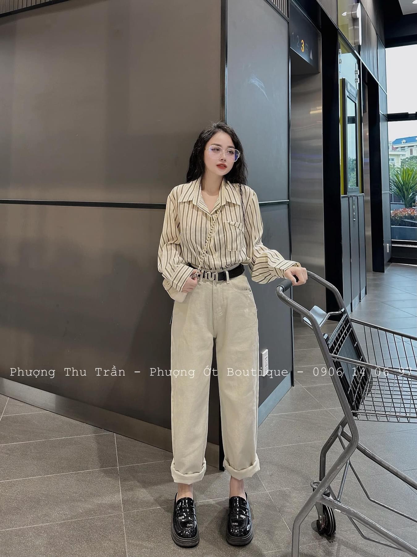 Áo Sơ Mi Kẻ Nâu QCCC