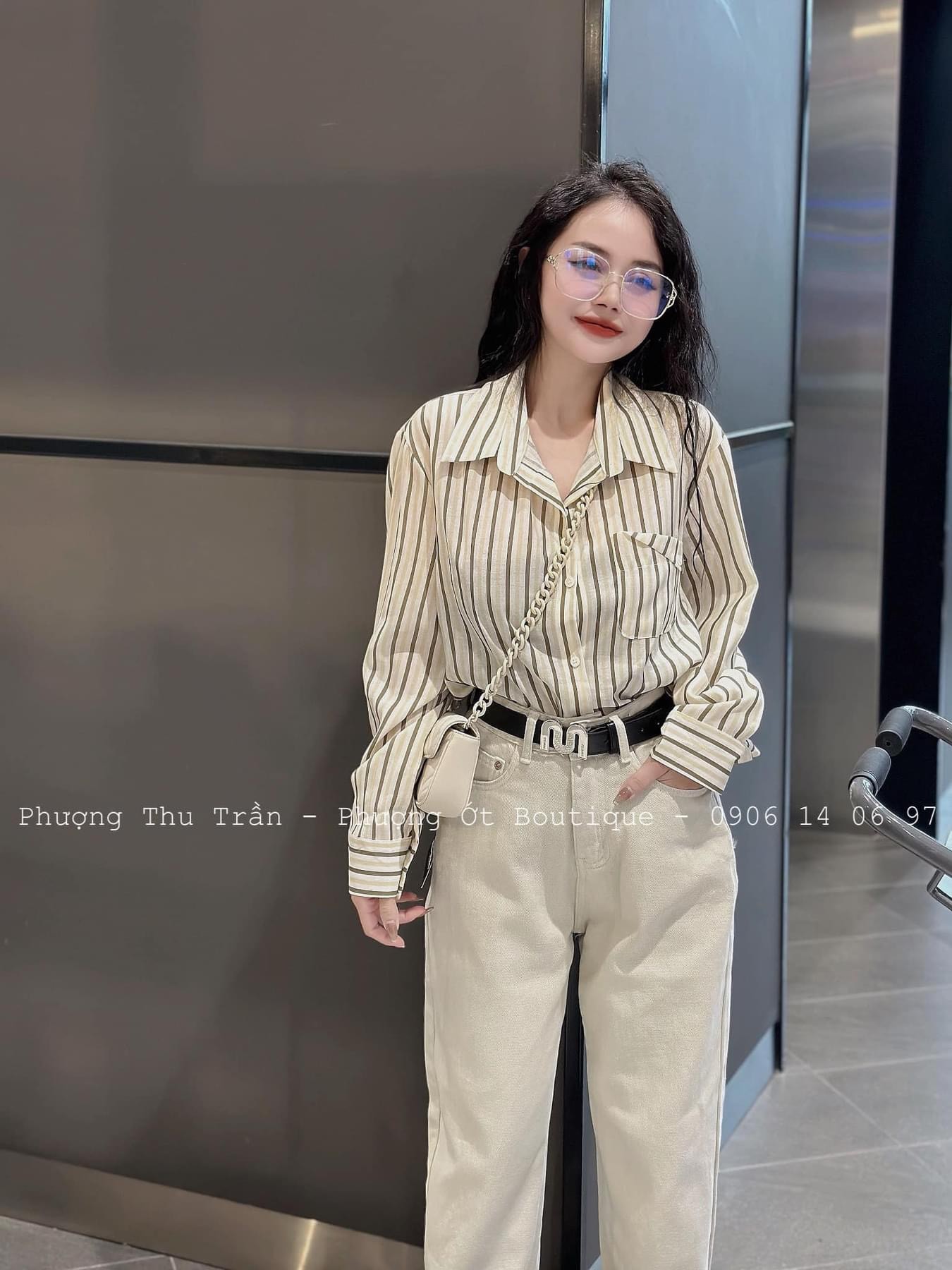 Áo Sơ Mi Kẻ Nâu QCCC