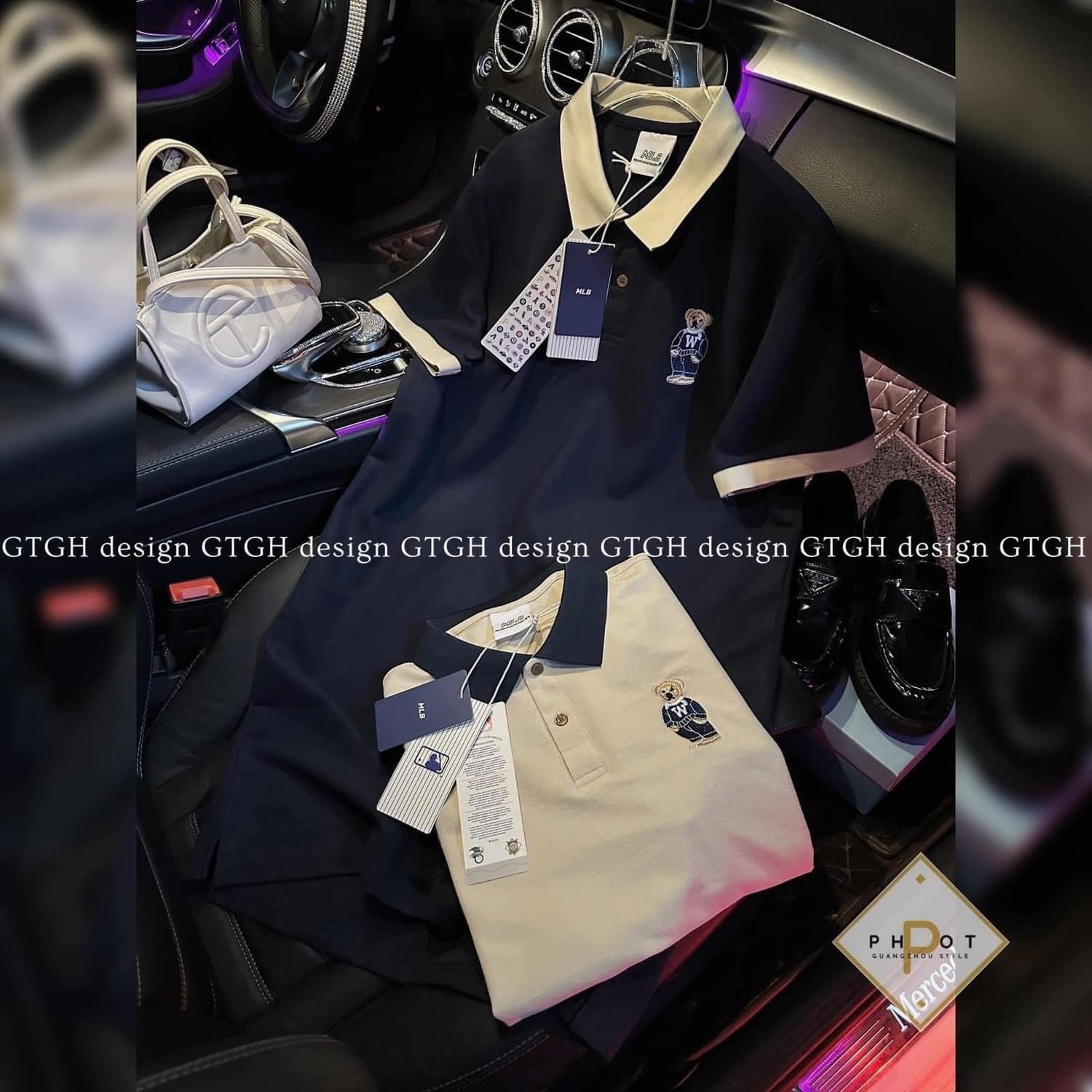 Váy Polo Thêu Gấu 2 Màu