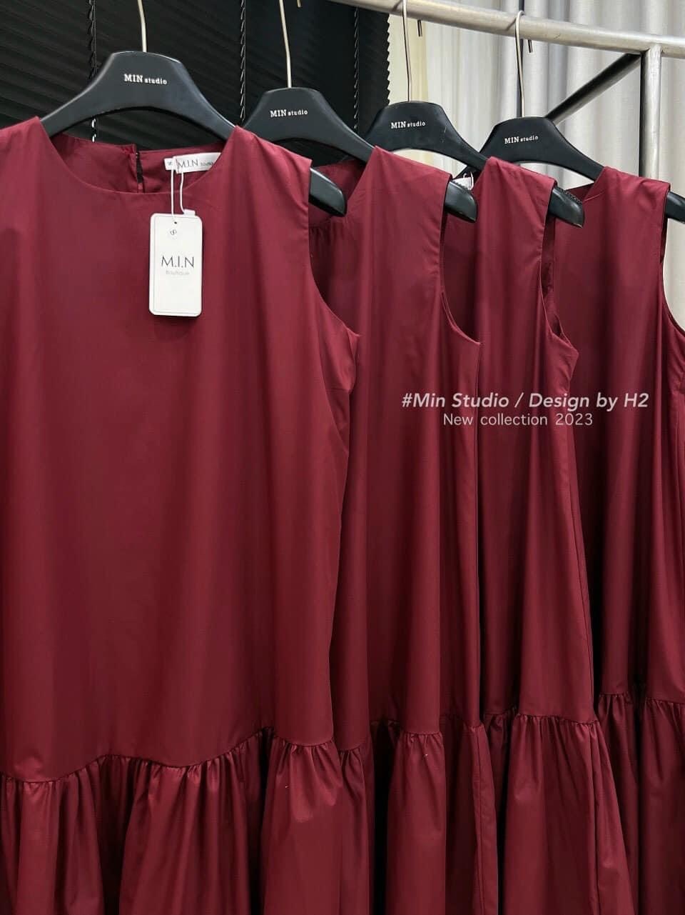 Váy Maxi Thô Đỏ Sát Nách