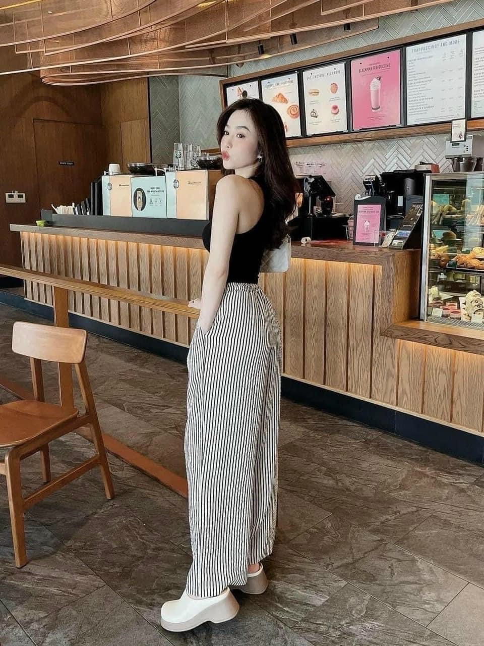 Quần Suông Sọc Kẻ