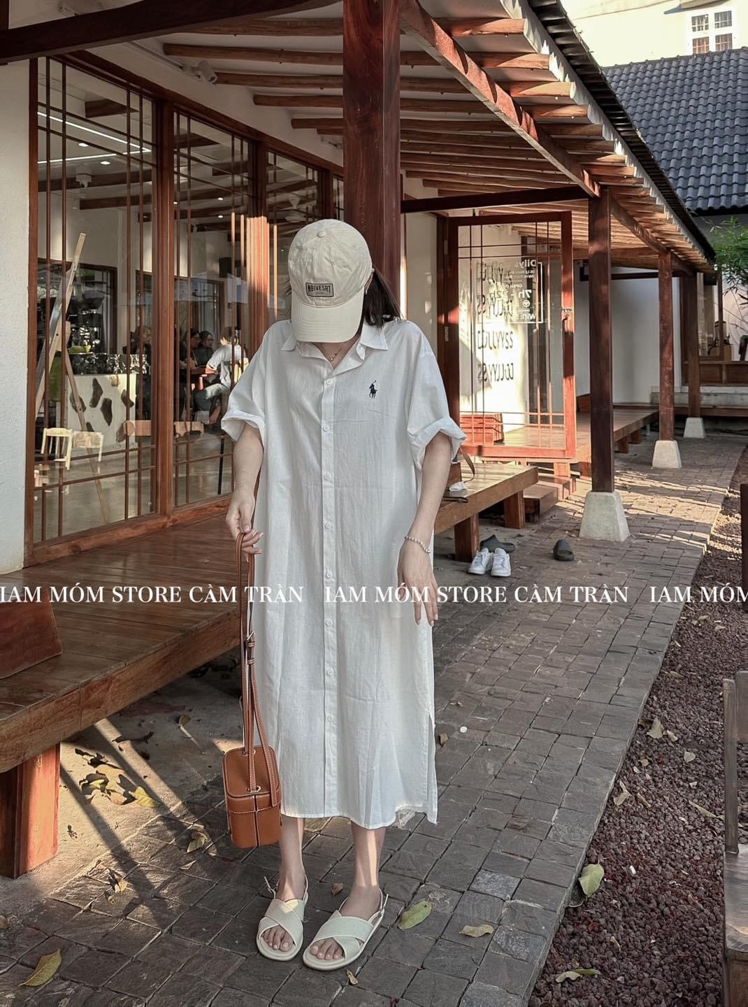 Váy Sơ Mi Thêu Ngựa 2 Màu