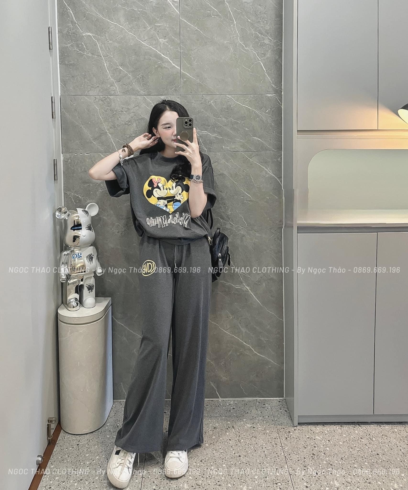 Bộ Suông Micky Xám