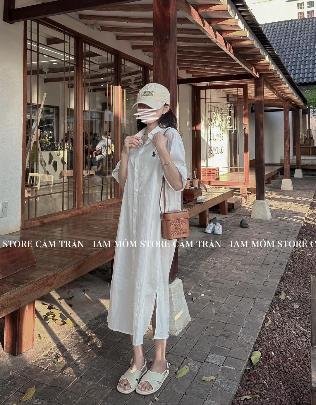 Váy Sơ Mi Thêu Ngựa 2 Màu