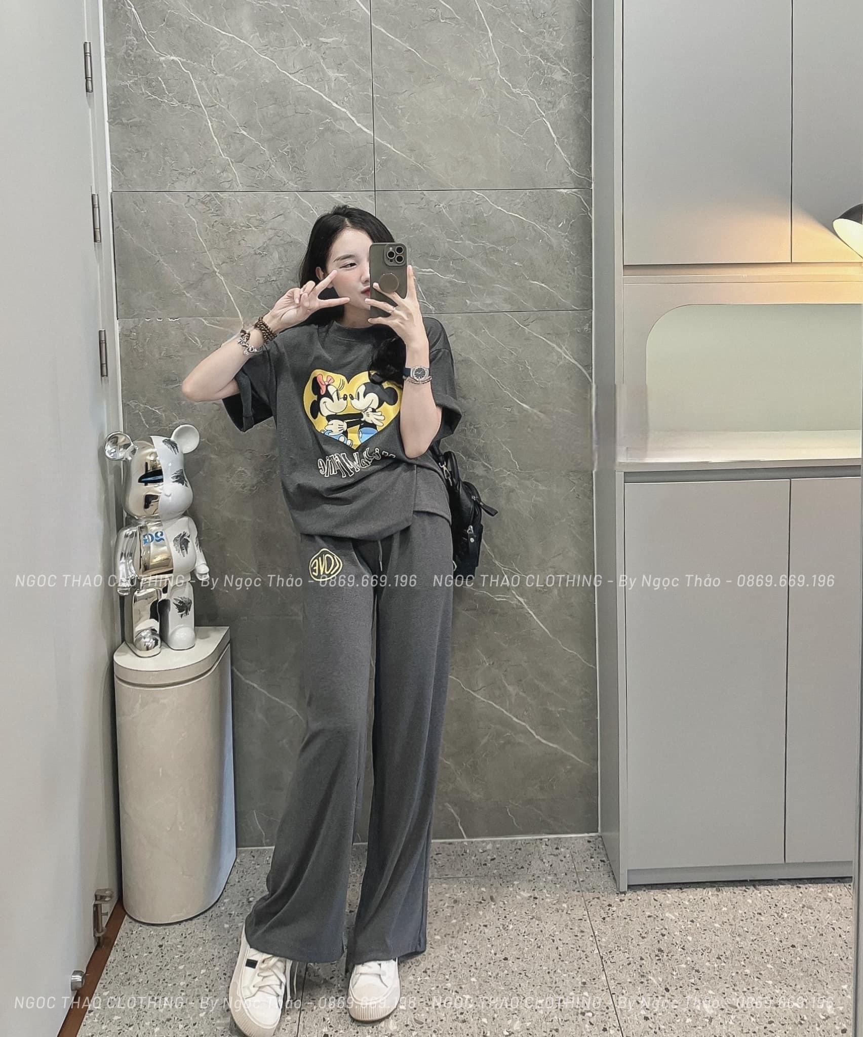Bộ Suông Micky Xám