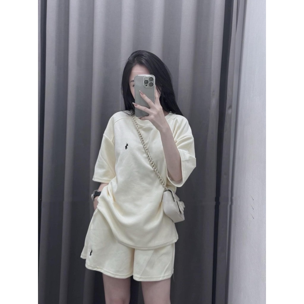 Bộ Cộc Trơn Thêu Ngựa 2 Màu