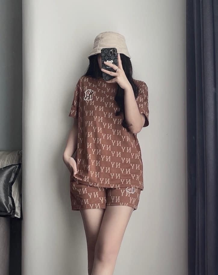 Bộ Cộc Nâu Trắng Trần NY