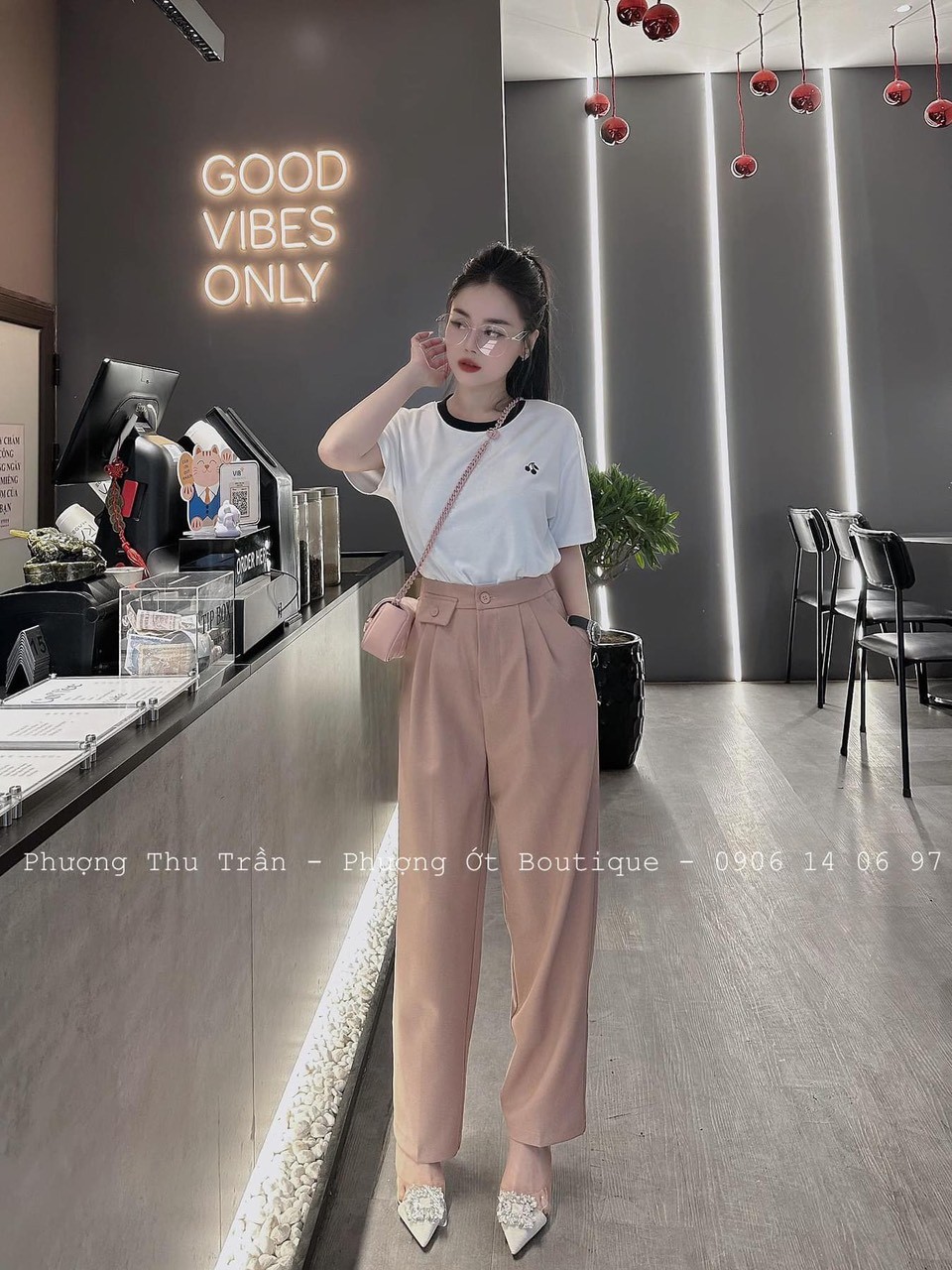 Sét 3 Áo Phông Cherry Phối Cổ