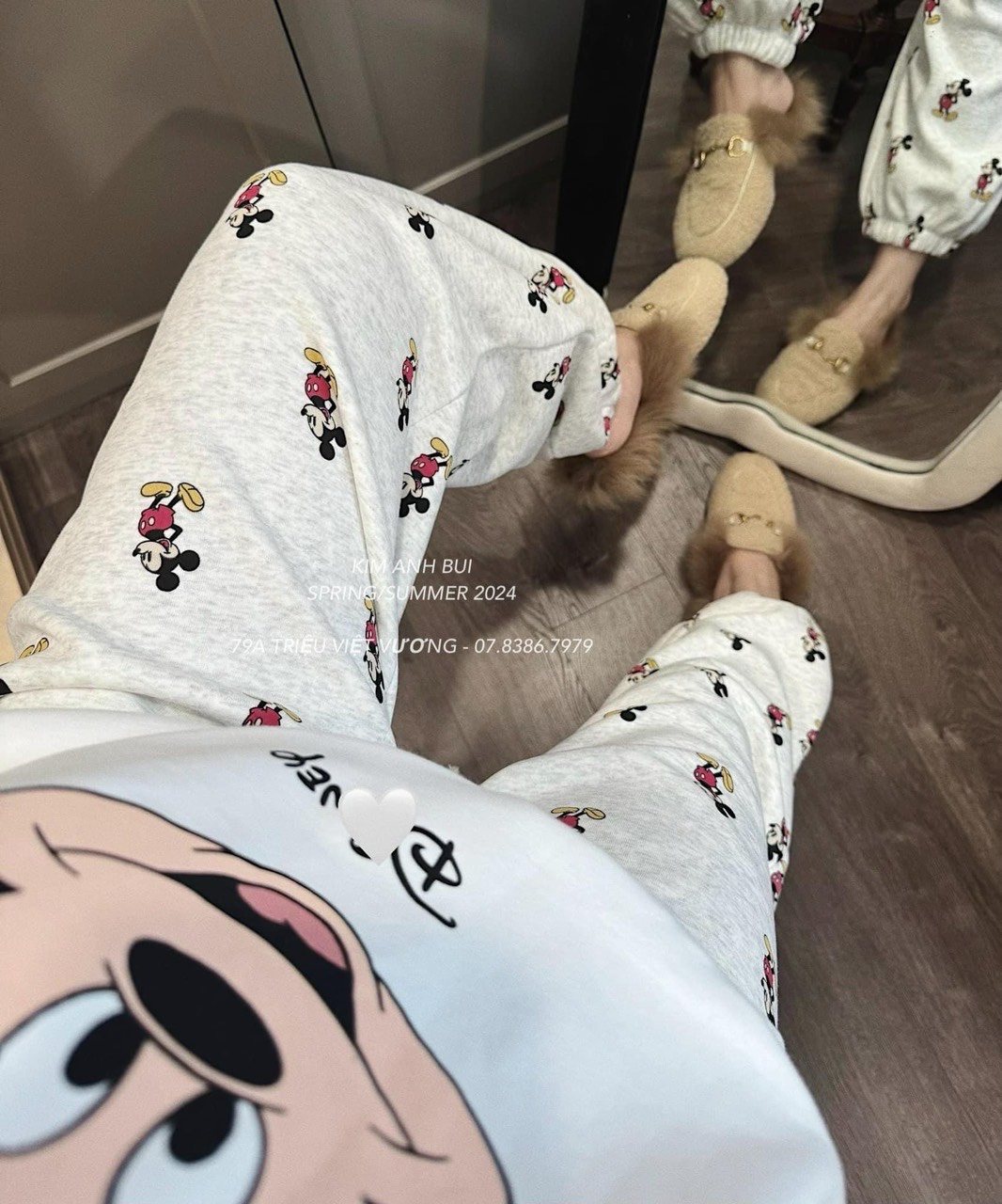 Set Quần Bo Chun Mickey 2 Màu
