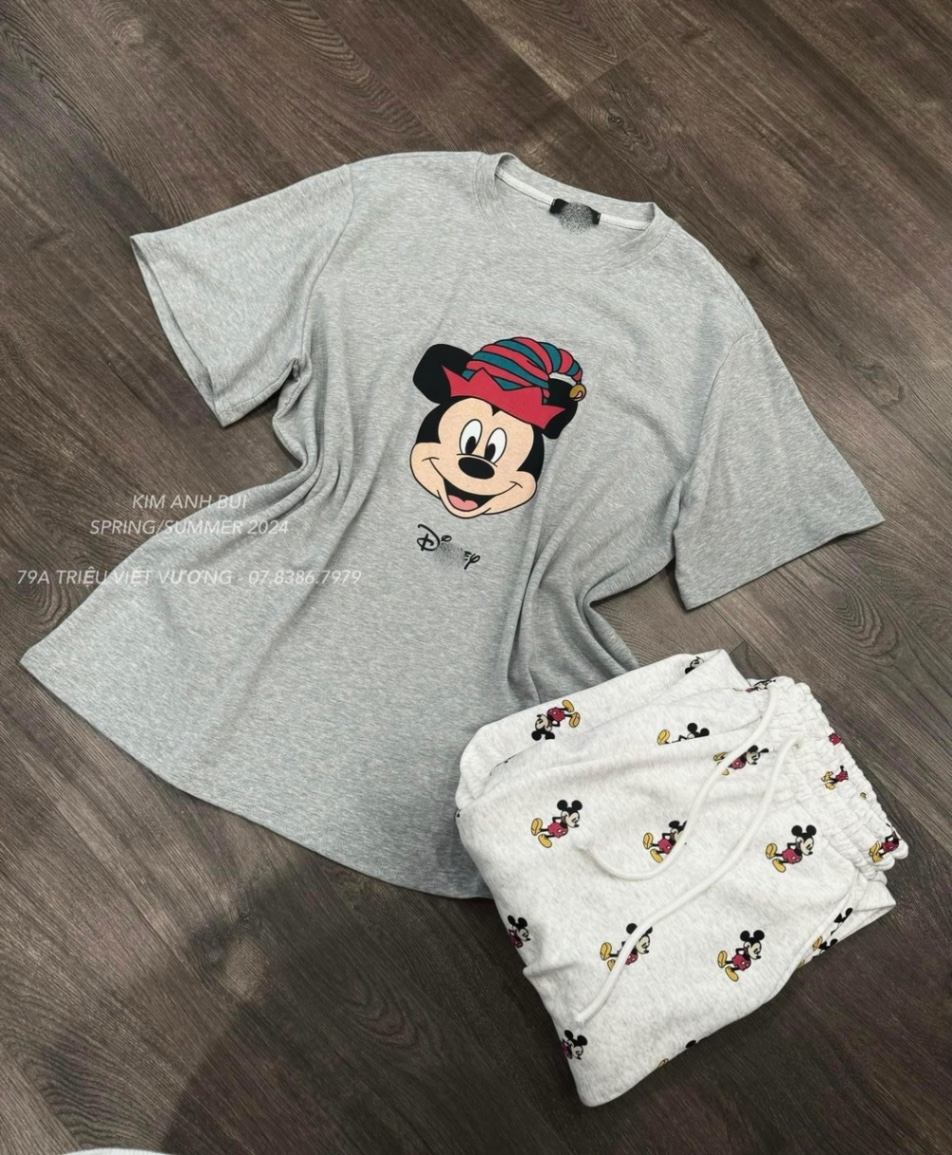 Set Quần Bo Chun Mickey 2 Màu