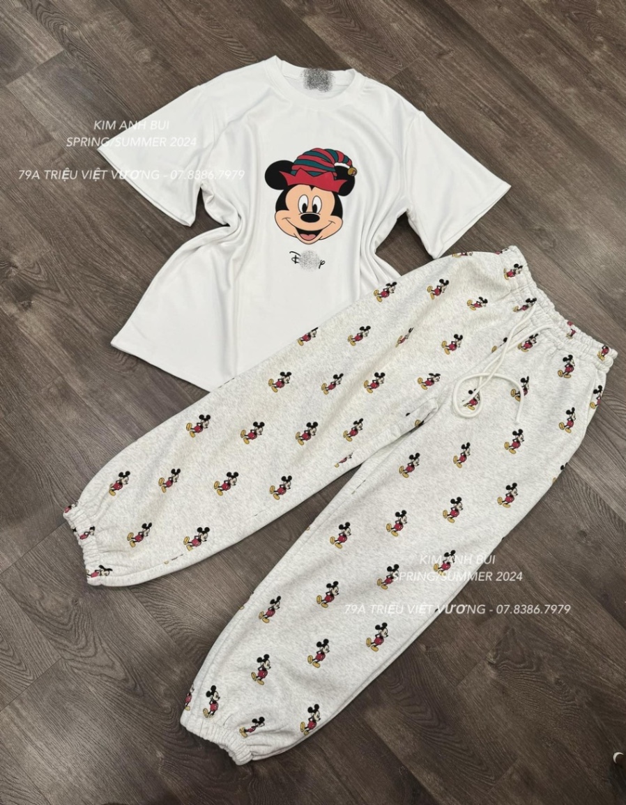 Set Quần Bo Chun Mickey 2 Màu