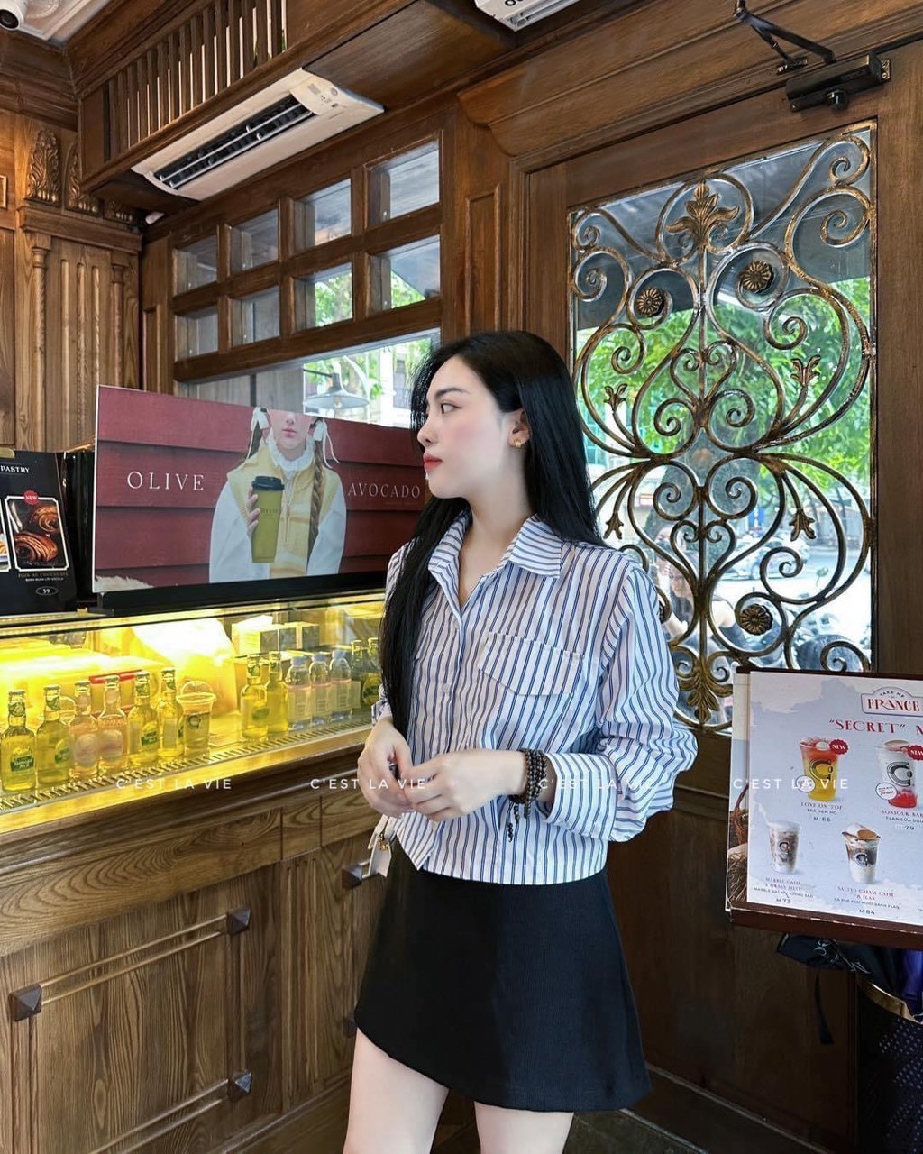 Áo Sơ Mi Gu Kẻ Li Gấu 2 Túi