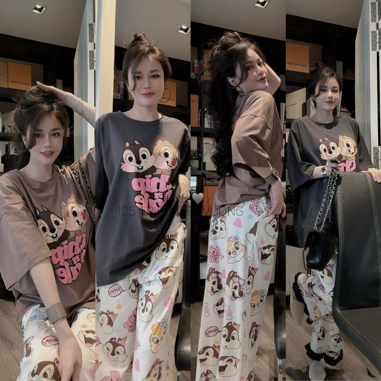 Bộ Sóc Nâu 2 Màu