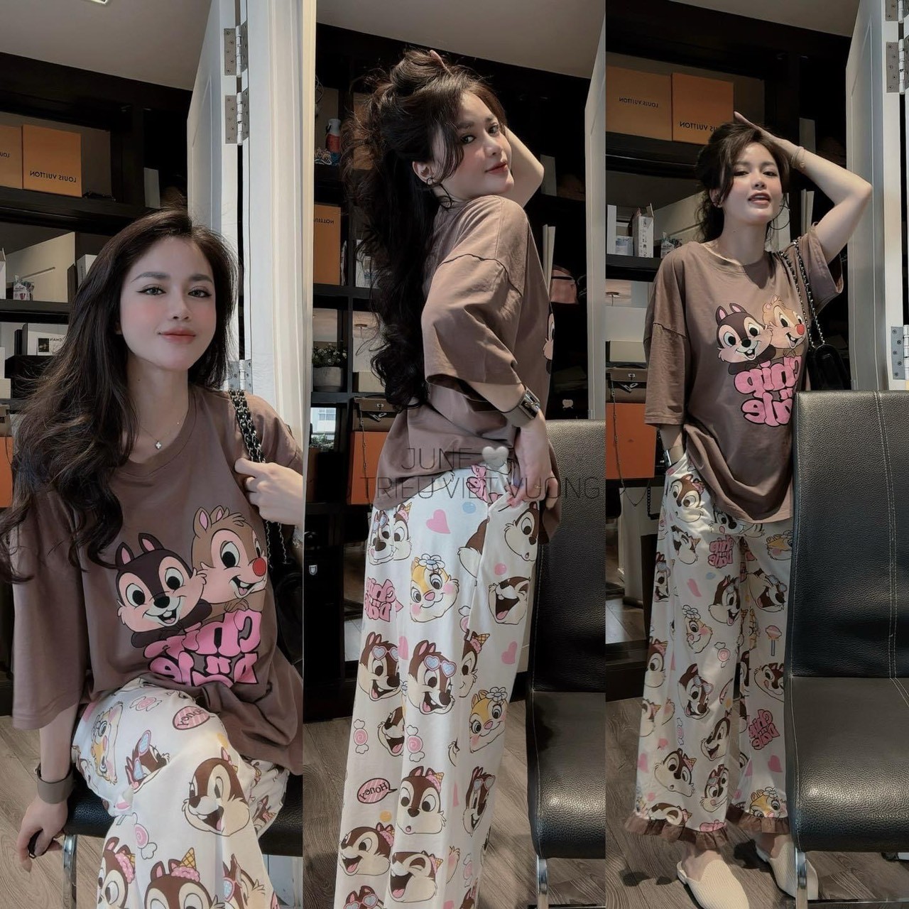 Bộ Sóc Nâu 2 Màu