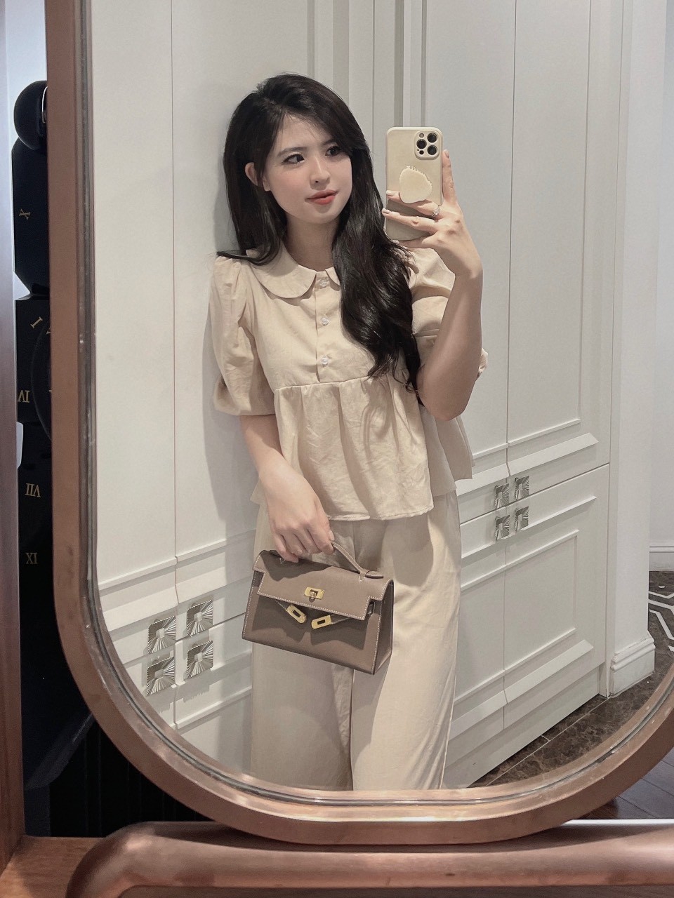 Bộ Be Quấn Suông Áo Cổ Bèo