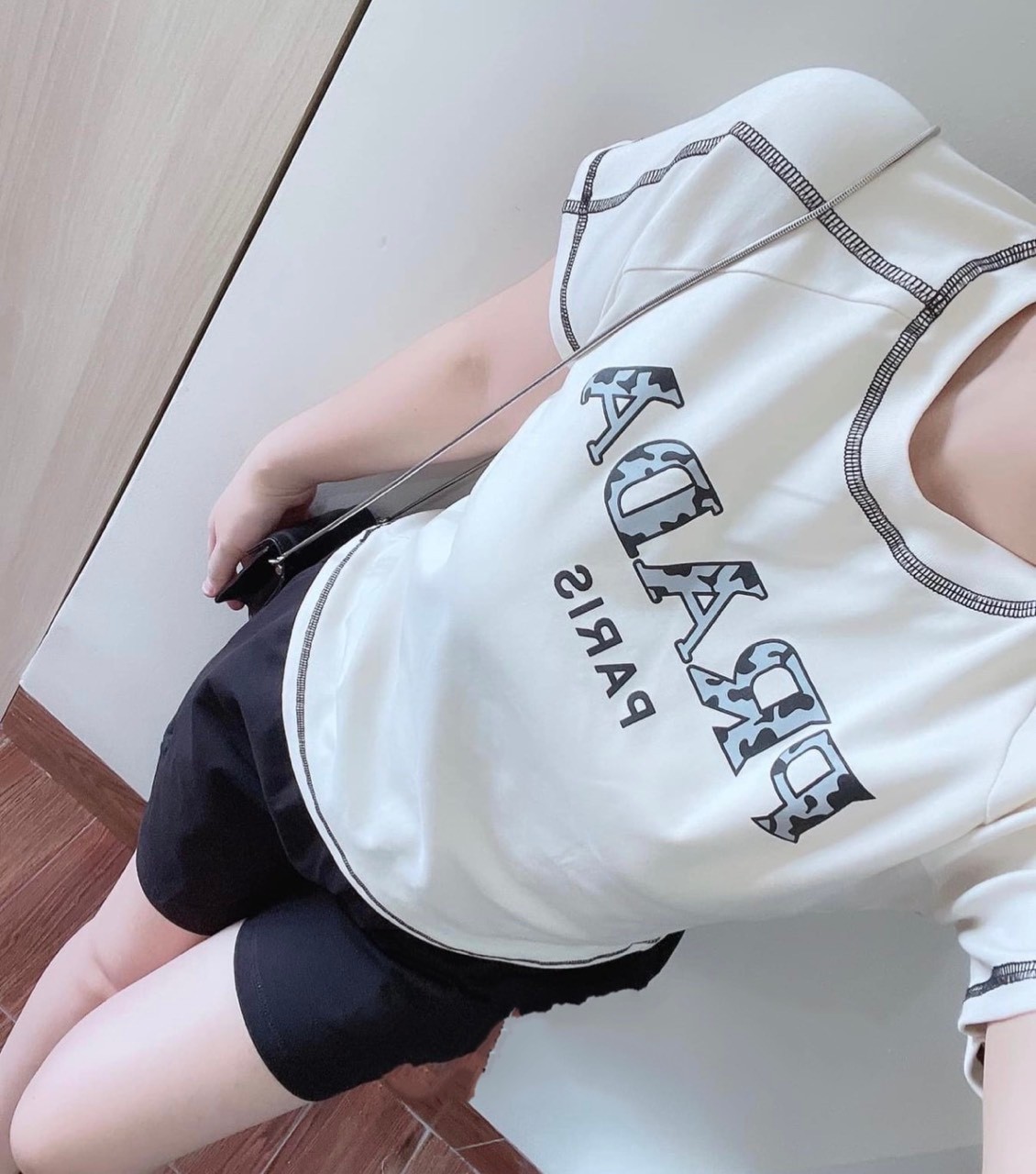 Bộ Cộc Prada Phối Viền 2 Màu