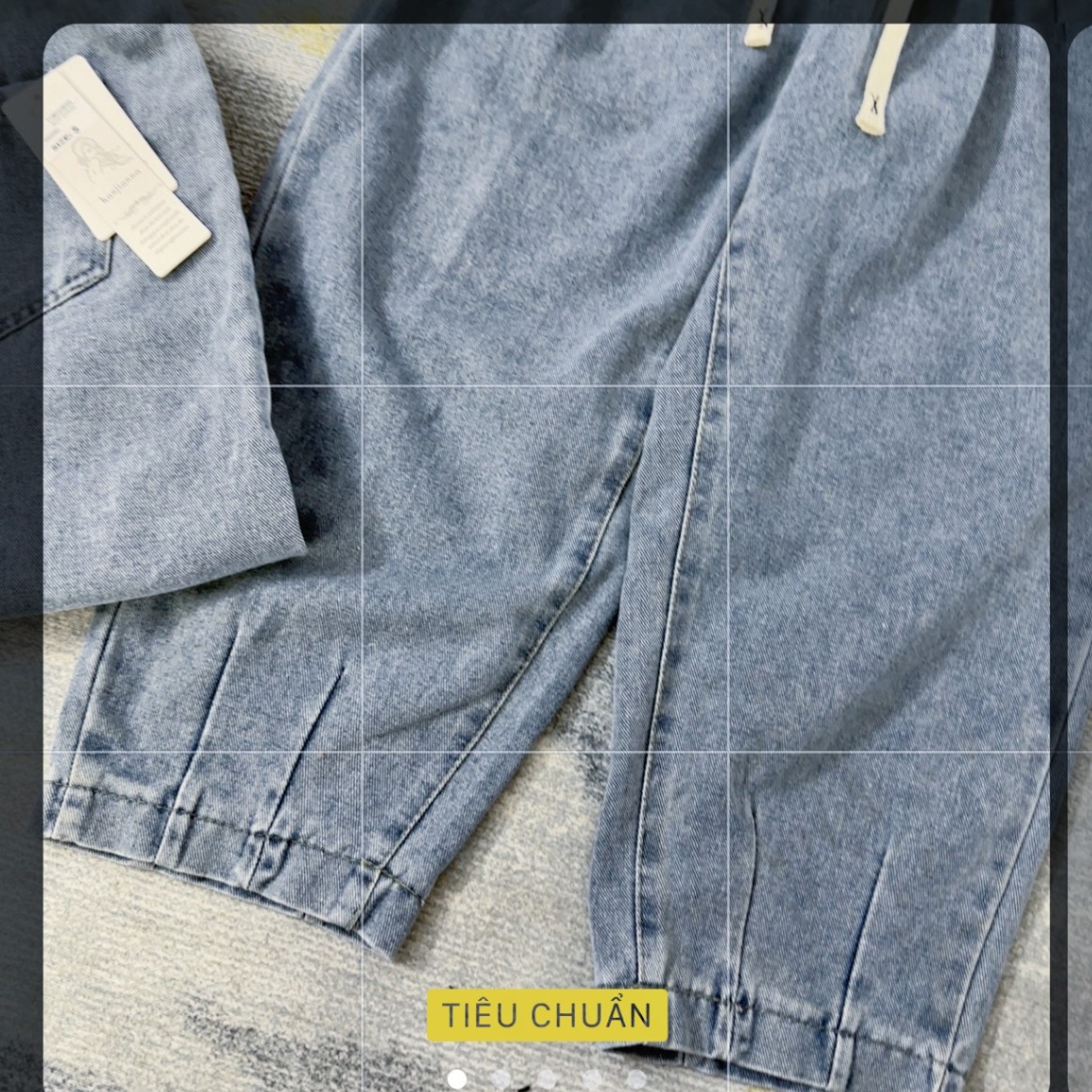 Quần Jeans Baggy Xanh Nhạt Cạp Chun