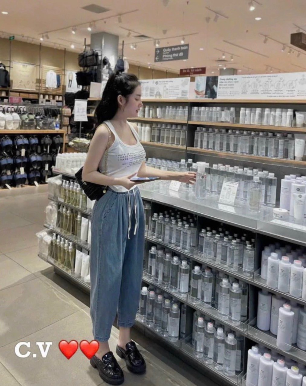 Quần Jeans Baggy Xanh Nhạt Cạp Chun