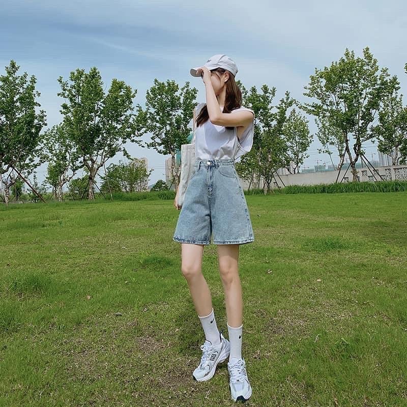 Quần đùi Jeans Ống Rộng