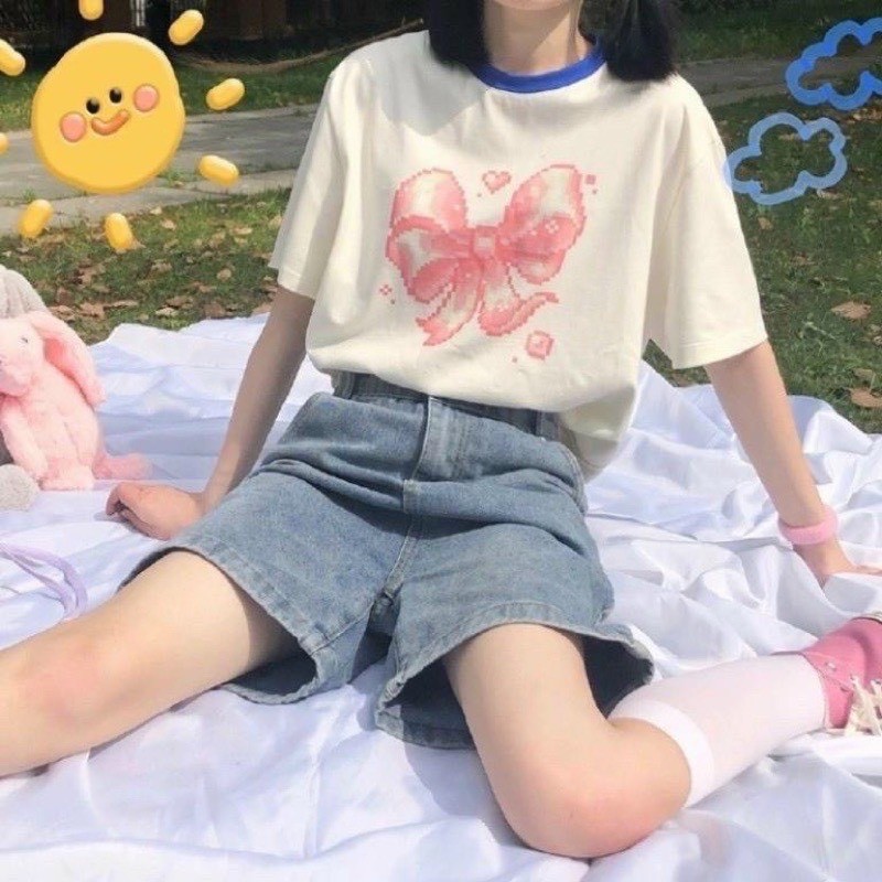 Quần đùi Jeans Ống Rộng