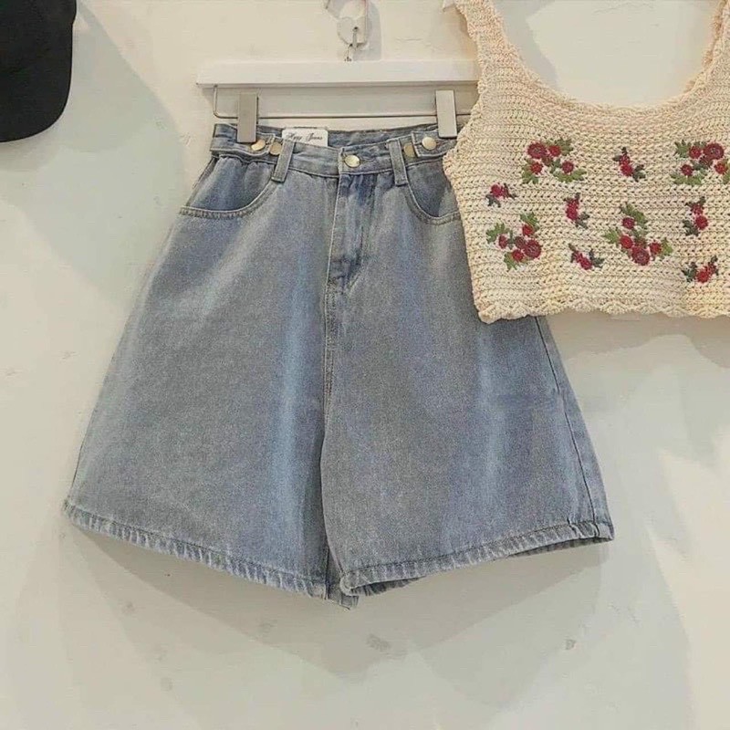 Quần đùi Jeans Ống Rộng