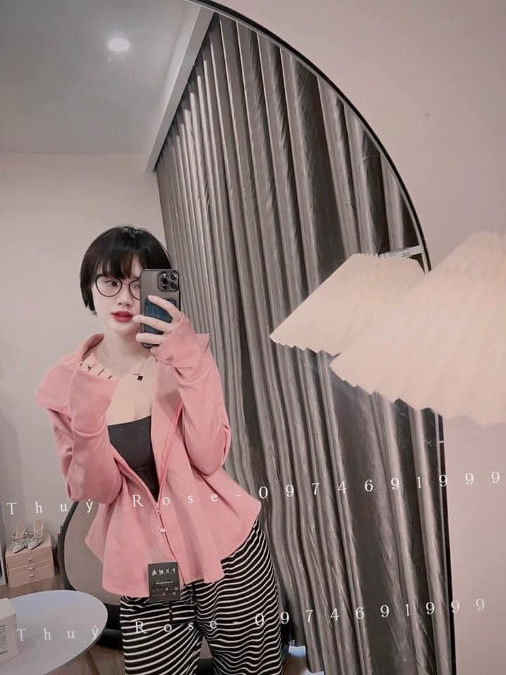 Áo Chống Nắng Dáng Ngắn Mũ Rộng Vành