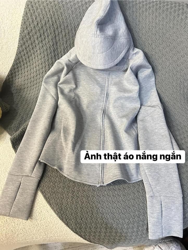 Áo Chống Nắng Dáng Ngắn Mũ Rộng Vành