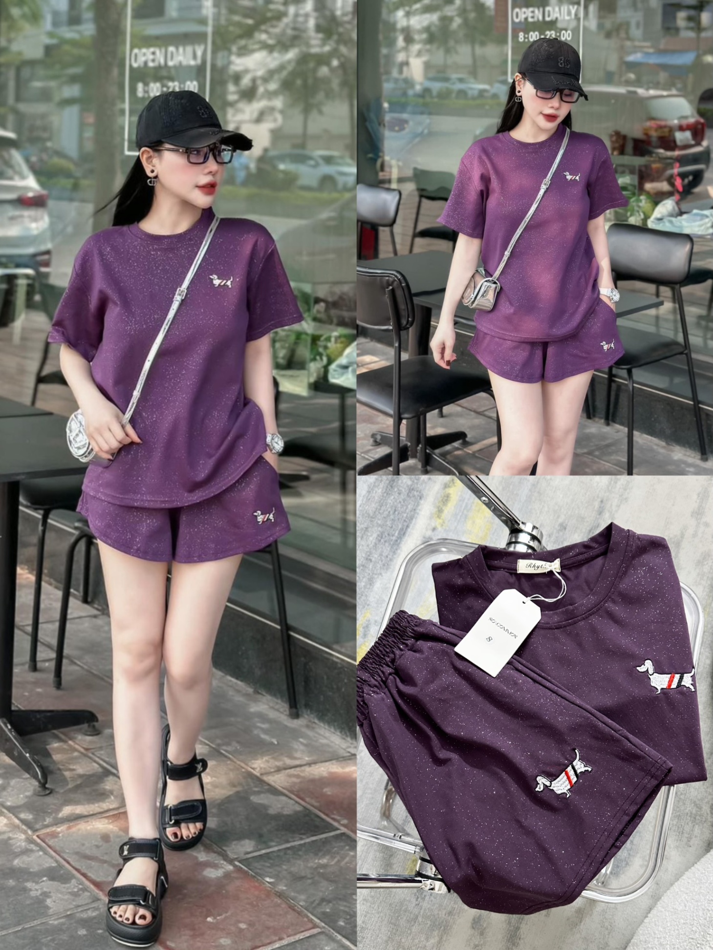Bộ Cộc Nhũ In Chó 4 Màu