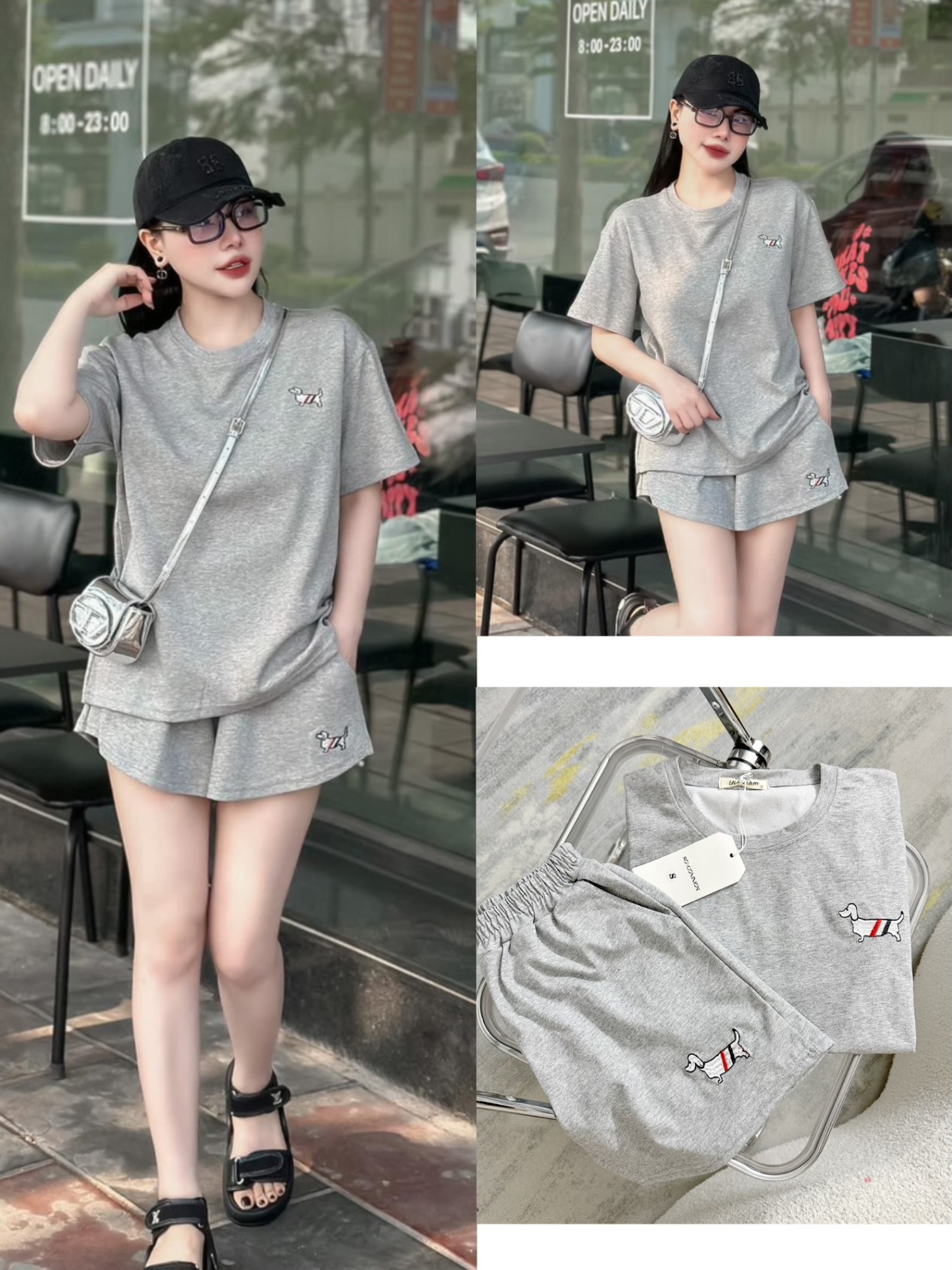 Bộ Cộc Nhũ In Chó 4 Màu