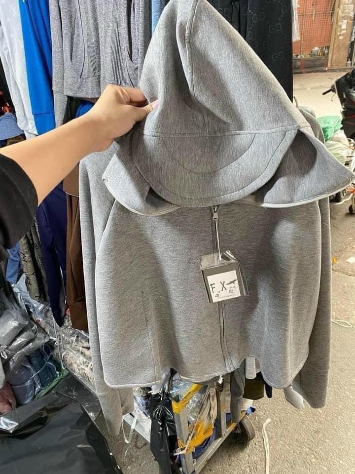 Áo Chống Nắng Dáng Ngắn Mũ Rộng Vành