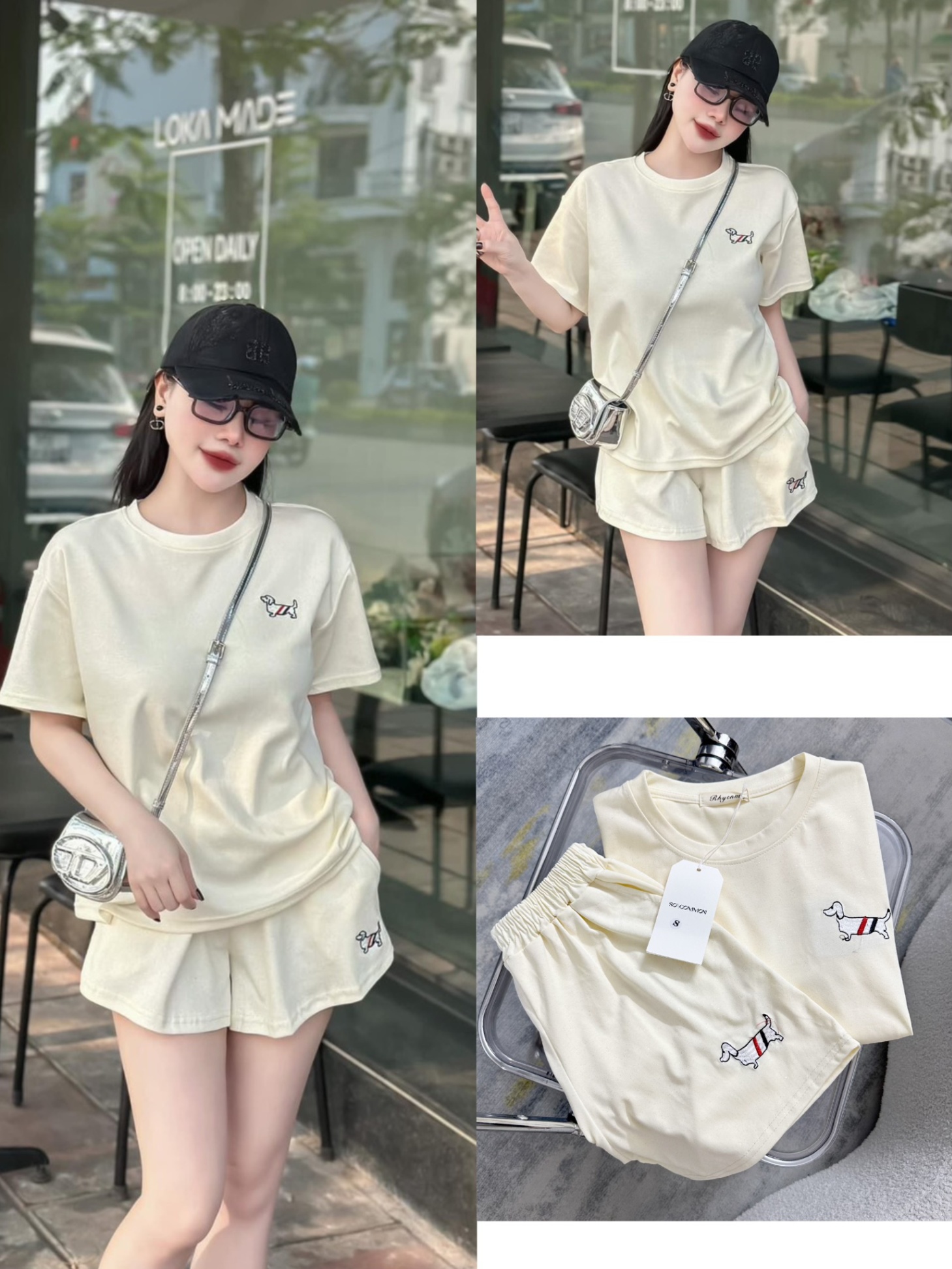 Bộ Cộc Nhũ In Chó 4 Màu