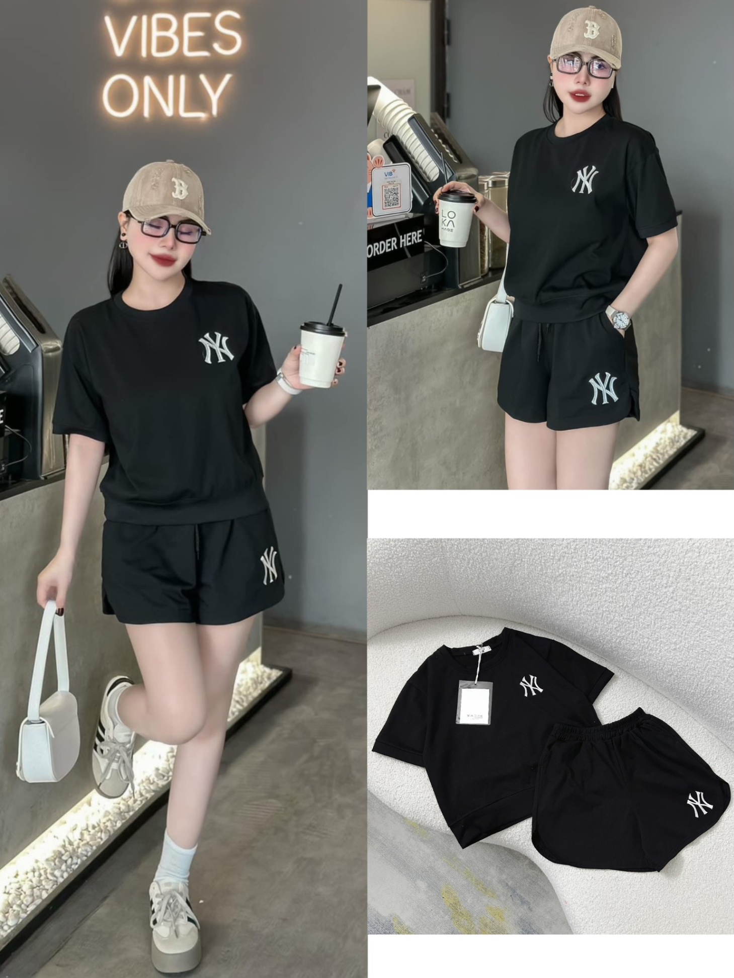 Bộ Cộc NY Bo Gấu Áo 3 Màu