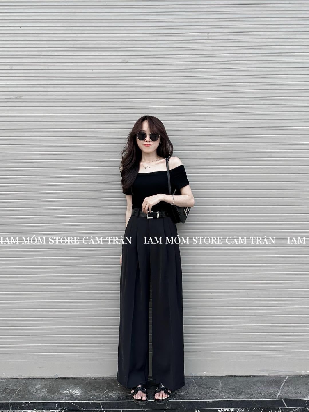 Quần Vải Suông 2 Màu Kèm Đai