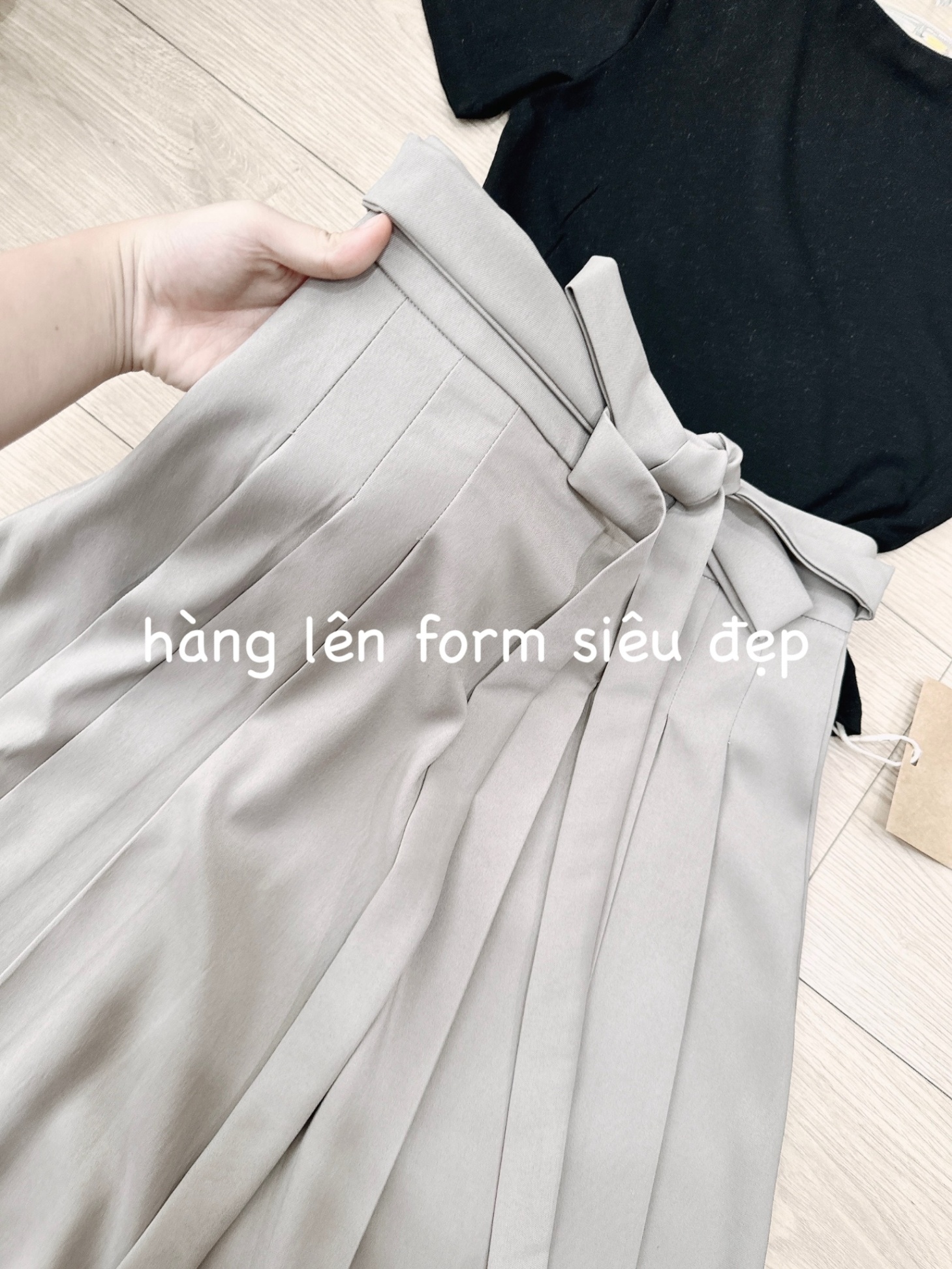 Sét CV Ly Xếp Đai Cạp Mix Áo Cotton Díp